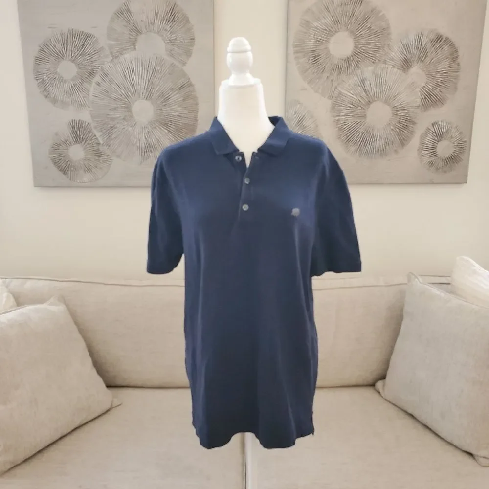 Banana Republic Standard Fit Elephant Logo Polo Shirt sz Lg
